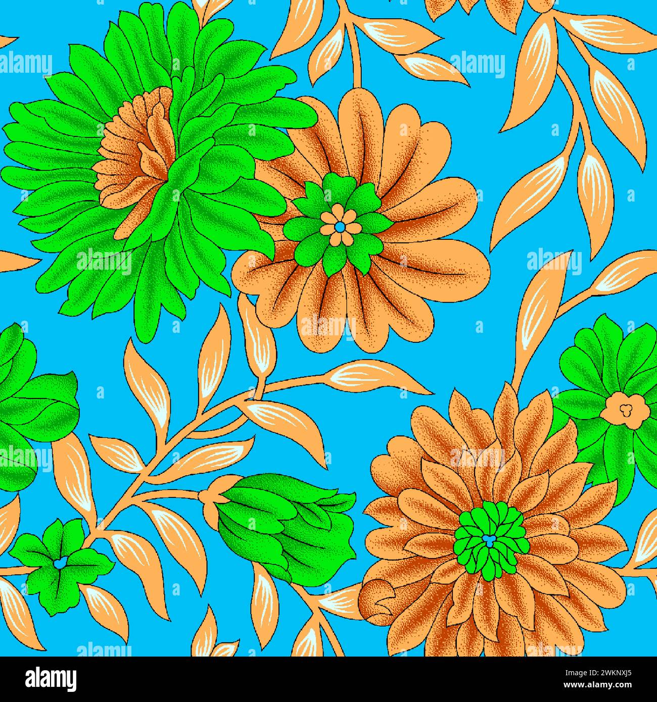 multicolore décoré dessin à la main rendu ornemental tracé sur tout le fond de base répétition du motif de texture géométrique bordure ethnique tribal créer Illustration de Vecteur