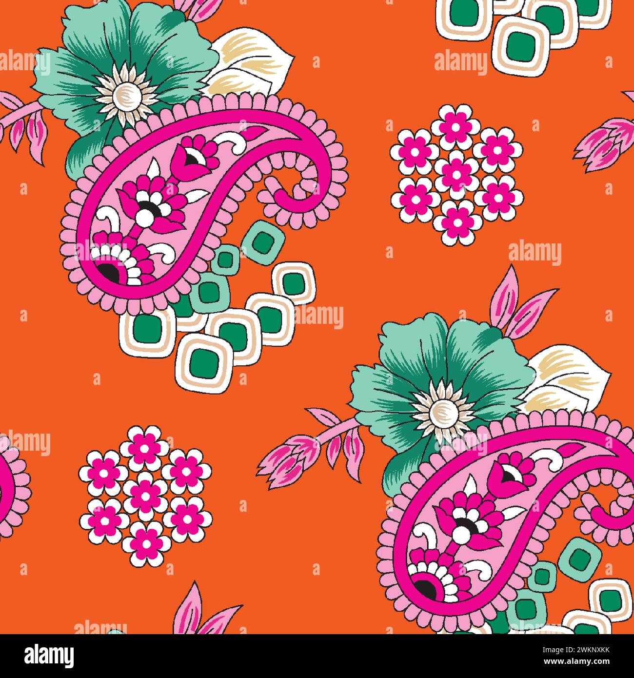 multicolore décoré dessin à la main rendu ornemental tracé sur tout le fond de base répétition du motif de texture géométrique bordure ethnique tribal créer Illustration de Vecteur