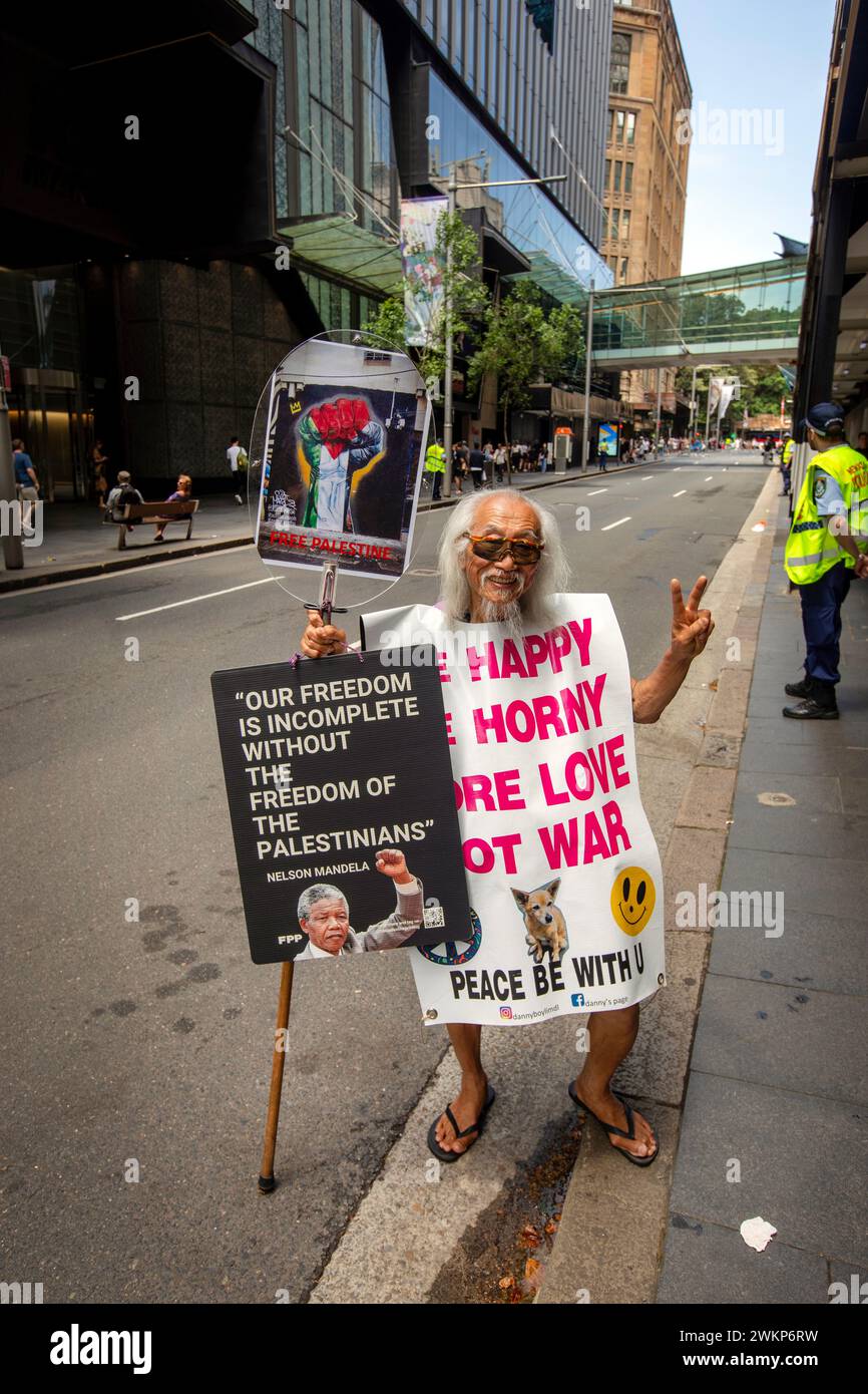 Photo de Tim Cuff - décembre 2023 - marche de protestation anti-Israël, Sydney, Australie Banque D'Images