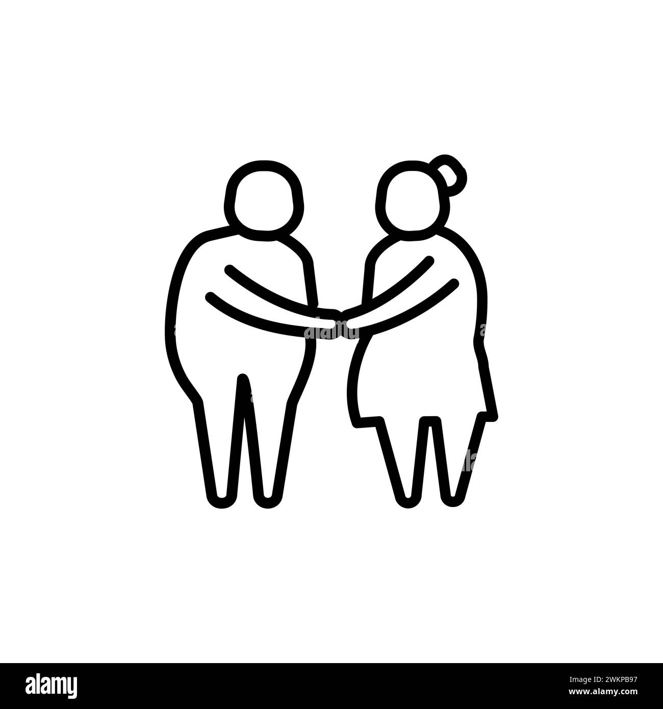 Icône en surpoids d'une autre collection. Mince surpoids linéaire, masse, icône de contour de forme physique isolé sur fond blanc. Signe de surpondération du vecteur de ligne, s Illustration de Vecteur