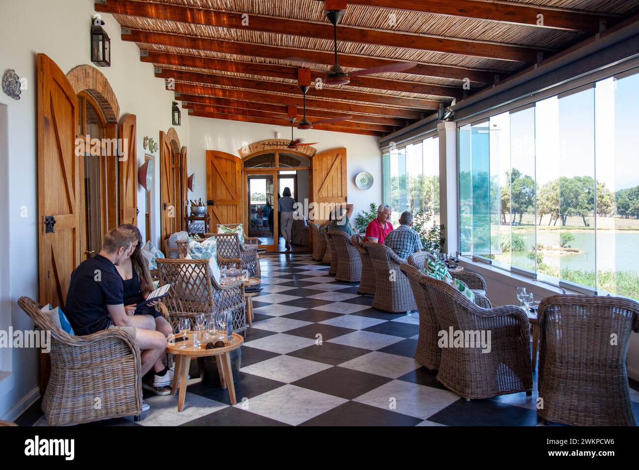 Domaine viticole de Grendel et Restaurant à Panorama, Western cape - Afrique du Sud Banque D'Images