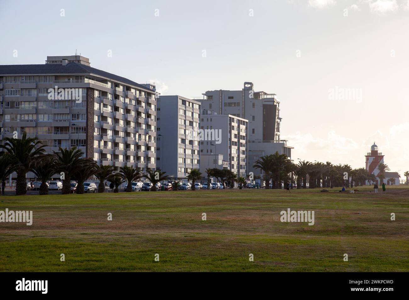Appartements sur Mouille point Beach Road au Cap, Afrique du Sud Banque D'Images