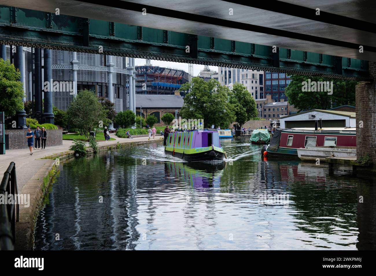 Londres - 06 03 2022 : entrée du bassin de St Pancras sur le Regent canal. Banque D'Images