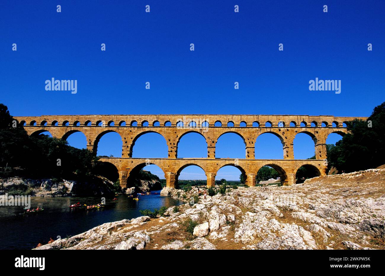 Pont de Gard, Département du Gard, France Banque D'Images