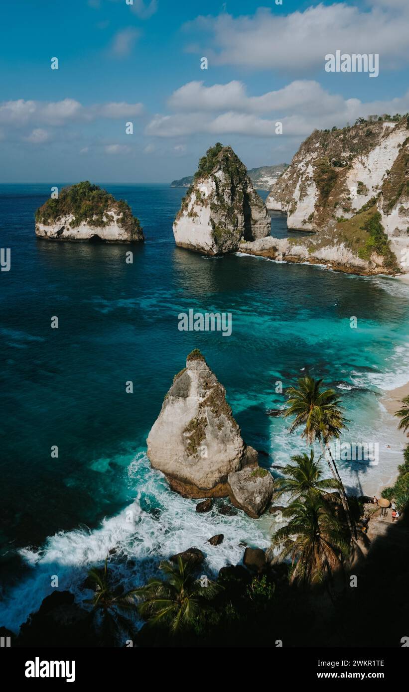 Plage de DiaMon, Nusa Penida - Bali Banque D'Images