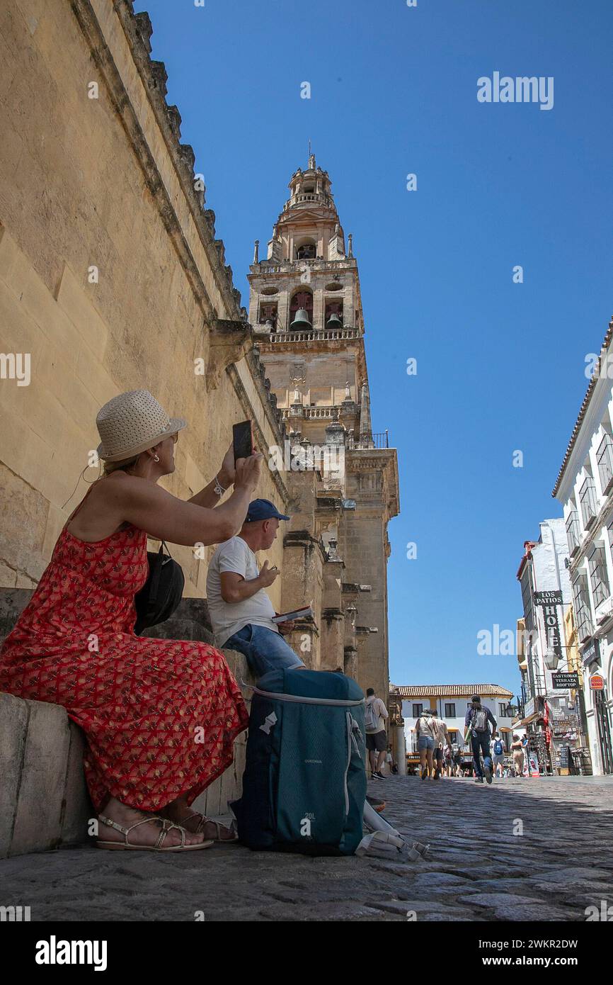 Córdoba, 07/30/2023. Touristes en août. Photo : Rafael Carmona. Archcor. Crédit : album / Archivo ABC / Rafael Carmona Banque D'Images