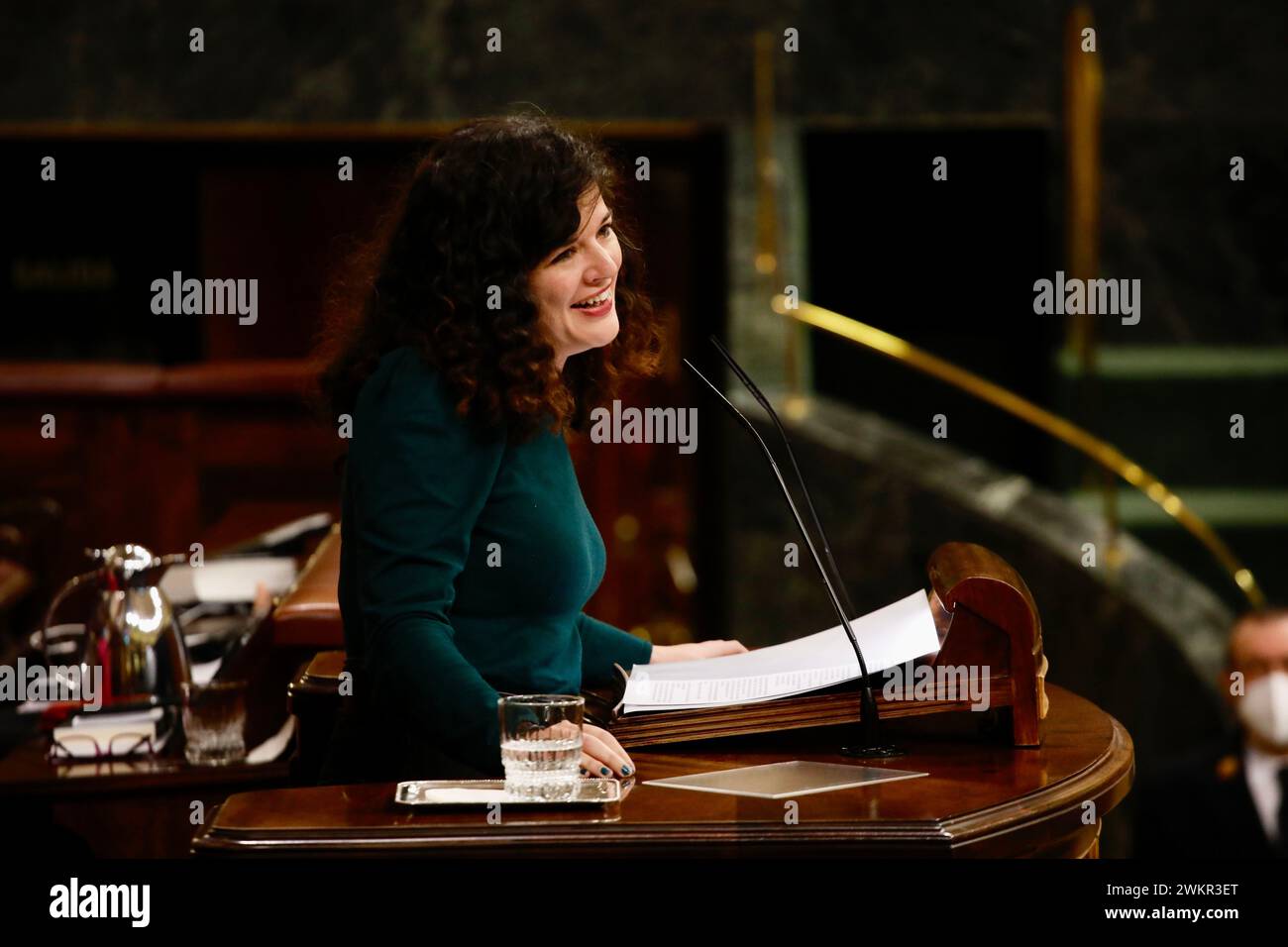 Madrid, le 28 décembre 2021. Congrès des députés. Session plénière et vote sur le budget 2022. Photo : Guillermo Navarro. ARCHDC. Crédit : album / Archivo ABC / Guillermo Navarro Banque D'Images