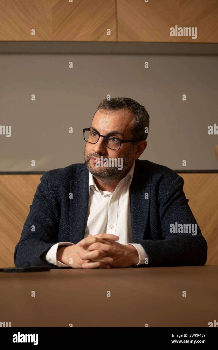 Madrid, 18/01/2024. Entretien avec Ibán García del Blanco, parlementaire européen du PSOE. Photo : Isabel Permuy. Archdc. Crédit : album / Archivo ABC / Isabel B. Permuy Banque D'Images