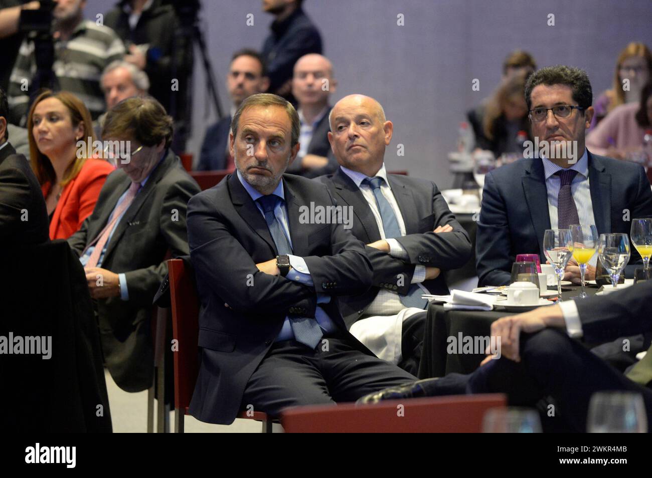 Malaga, 18/12/2023. ABC Unicaja Forum «dialogues 120e anniversaire d'ABC». Conférence de Ignacio Ybarra, président de Vocento, Javier González de Lara, président du CEA, Isidro Rubiales, PDG d'Unicaja, Sergio Corral, de la Fondation Unicaja. Agustín Sánchez et Fernando Ríos. Photo : Francis Silva. ARCHSEV. Crédit : album / Archivo ABC / Francis Silva Banque D'Images