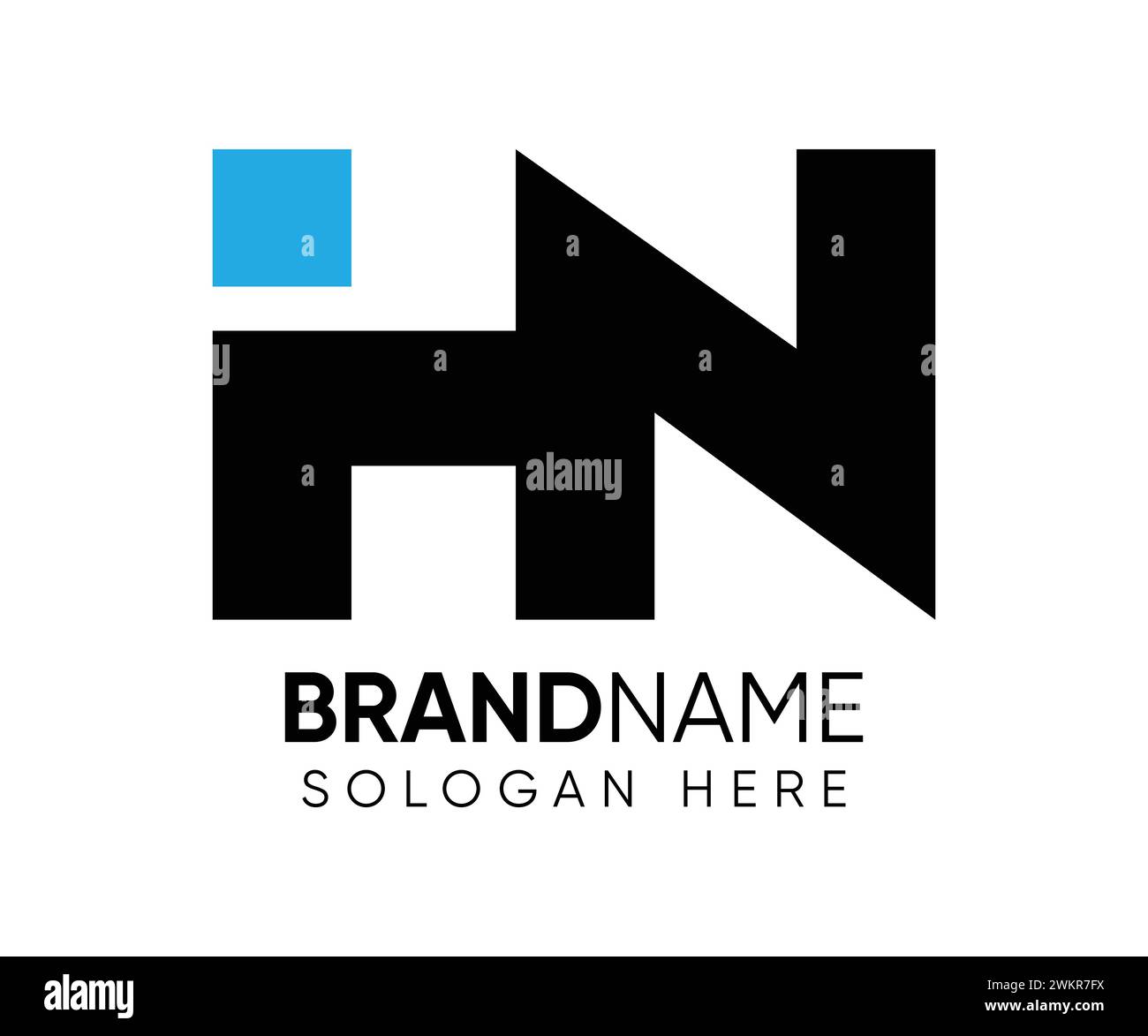 Modèle vectoriel de conception de logo I H N. Illustration de Vecteur