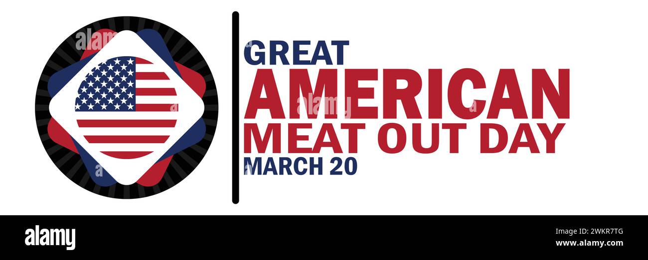 Great American Meat Out Day. Convient pour carte de vœux, affiche et bannière. Illustration de Vecteur