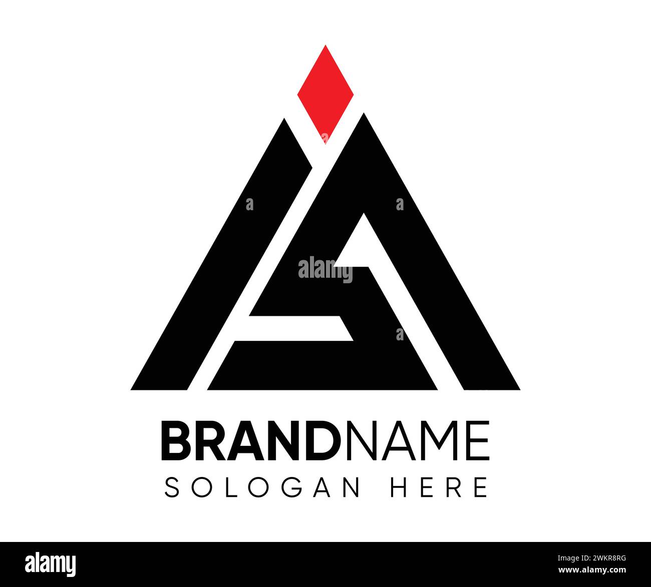 i s modèle de vecteur de conception de logo Illustration de Vecteur