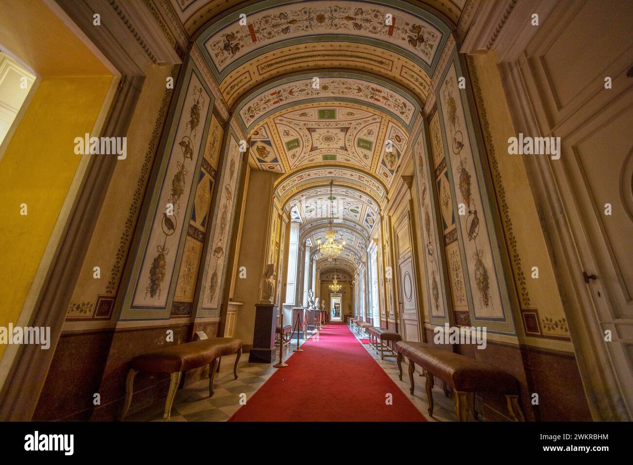RACCONIGI, ITALIE, 14 MAI 2023 - intérieur du château de Racconigi, province de Cuneo, Piémont, Italie Banque D'Images