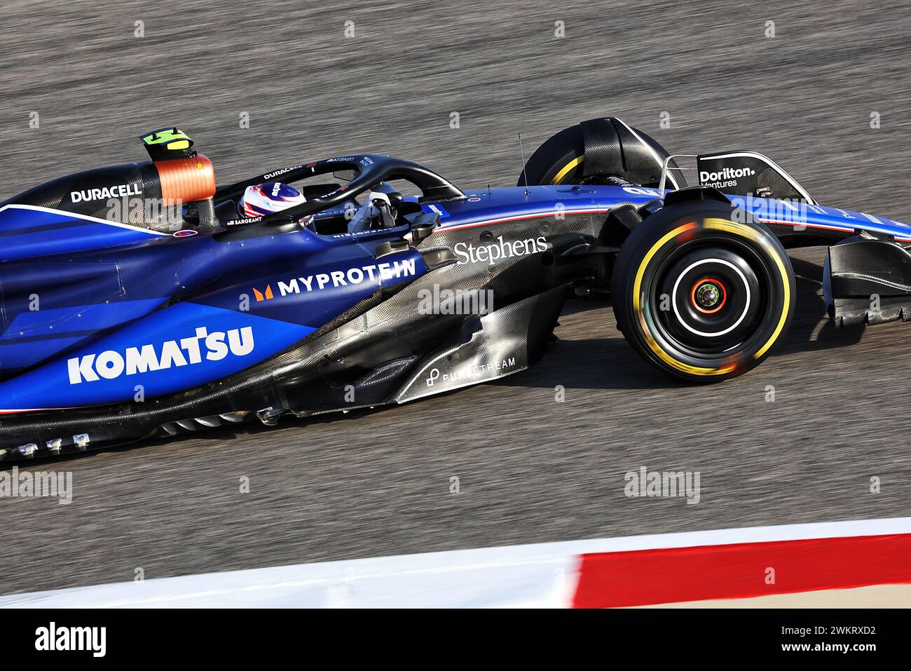 Sakhir, Bahreïn. 22 février 2024. Logan Sargeant (USA) Williams Racing FW46. 22.02.2024. Essais de formule 1, Sakhir, Bahreïn, deuxième jour. Le crédit photo devrait se lire : XPB/Alamy Live News. Banque D'Images