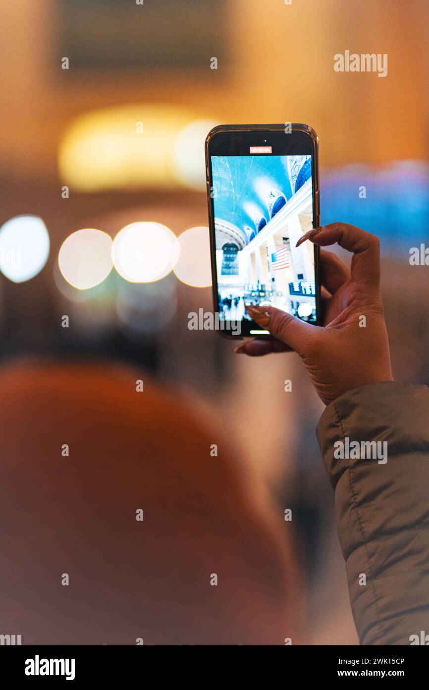 Grand central la nuit. Banque D'Images