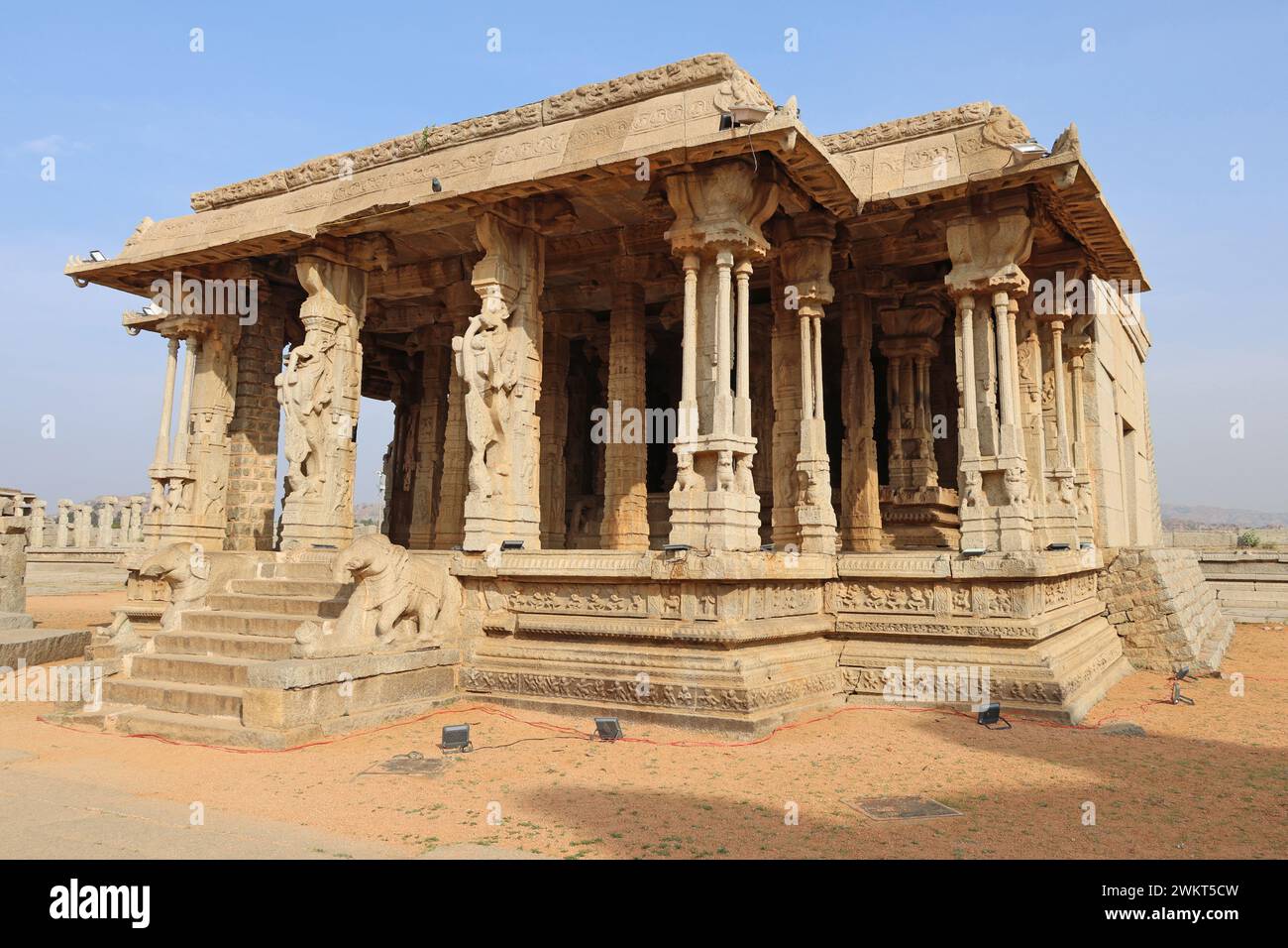Temple Vijaya Vittala, Hampi, Hosapete, Karnataka, Inde Banque D'Images