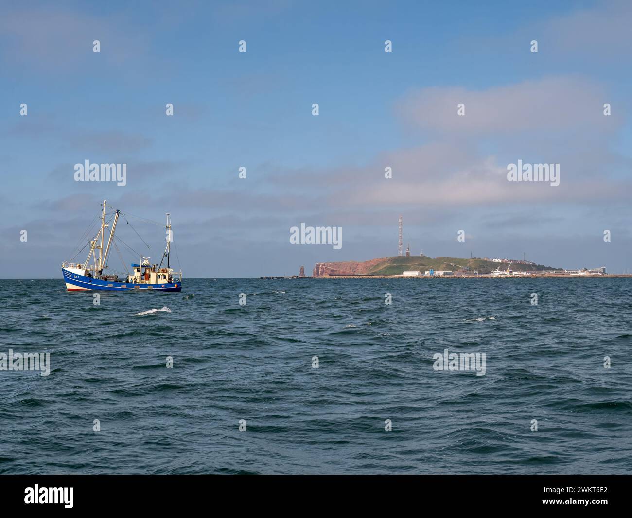 Pêche au chalutier dans la baie allemande, mer du Nord, près de l'île de Helgoland, Schleswig-Holstein, Allemagne Banque D'Images