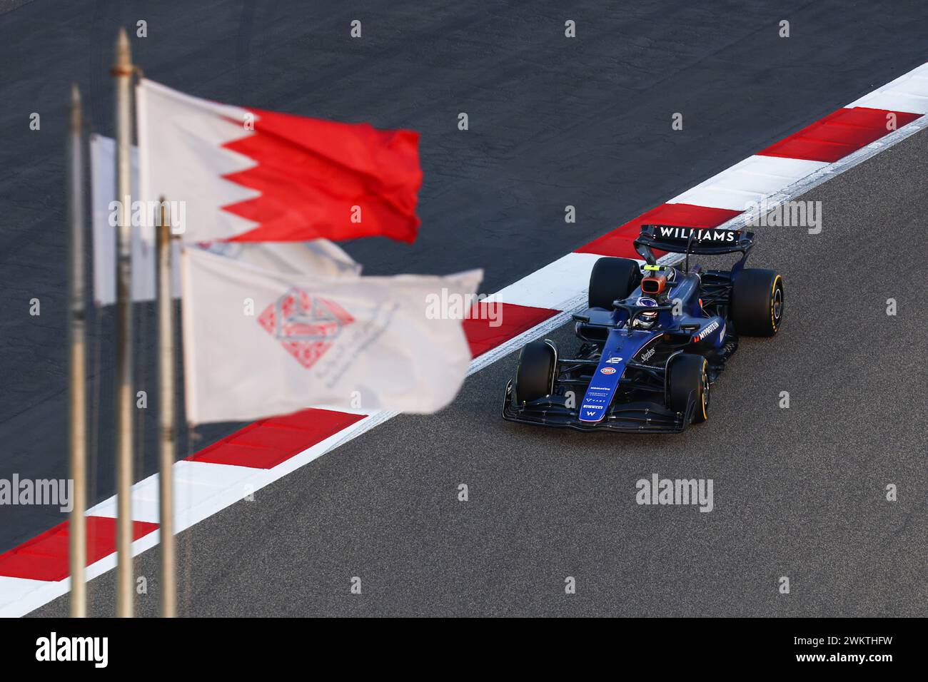 Sakhir, Bahreïn. 22 février 2024. Logan Sargeant (USA) Williams Racing FW46. 22.02.2024. Essais de formule 1, Sakhir, Bahreïn, deuxième jour. Le crédit photo devrait se lire : XPB/Alamy Live News. Banque D'Images