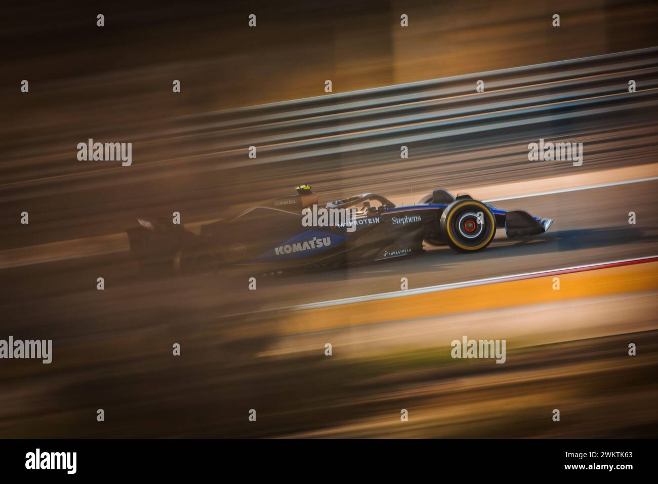 Sakhir, Bahreïn. 22 février 2024. Logan Sargeant (USA) Williams Racing FW46. 22.02.2024. Essais de formule 1, Sakhir, Bahreïn, deuxième jour. Le crédit photo devrait se lire : XPB/Alamy Live News. Banque D'Images