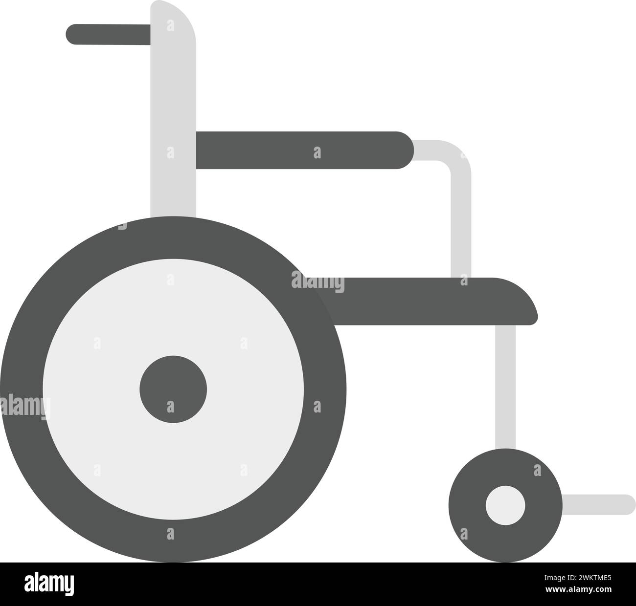 Image vectorielle d'icône de fauteuil roulant manuel. Illustration de Vecteur