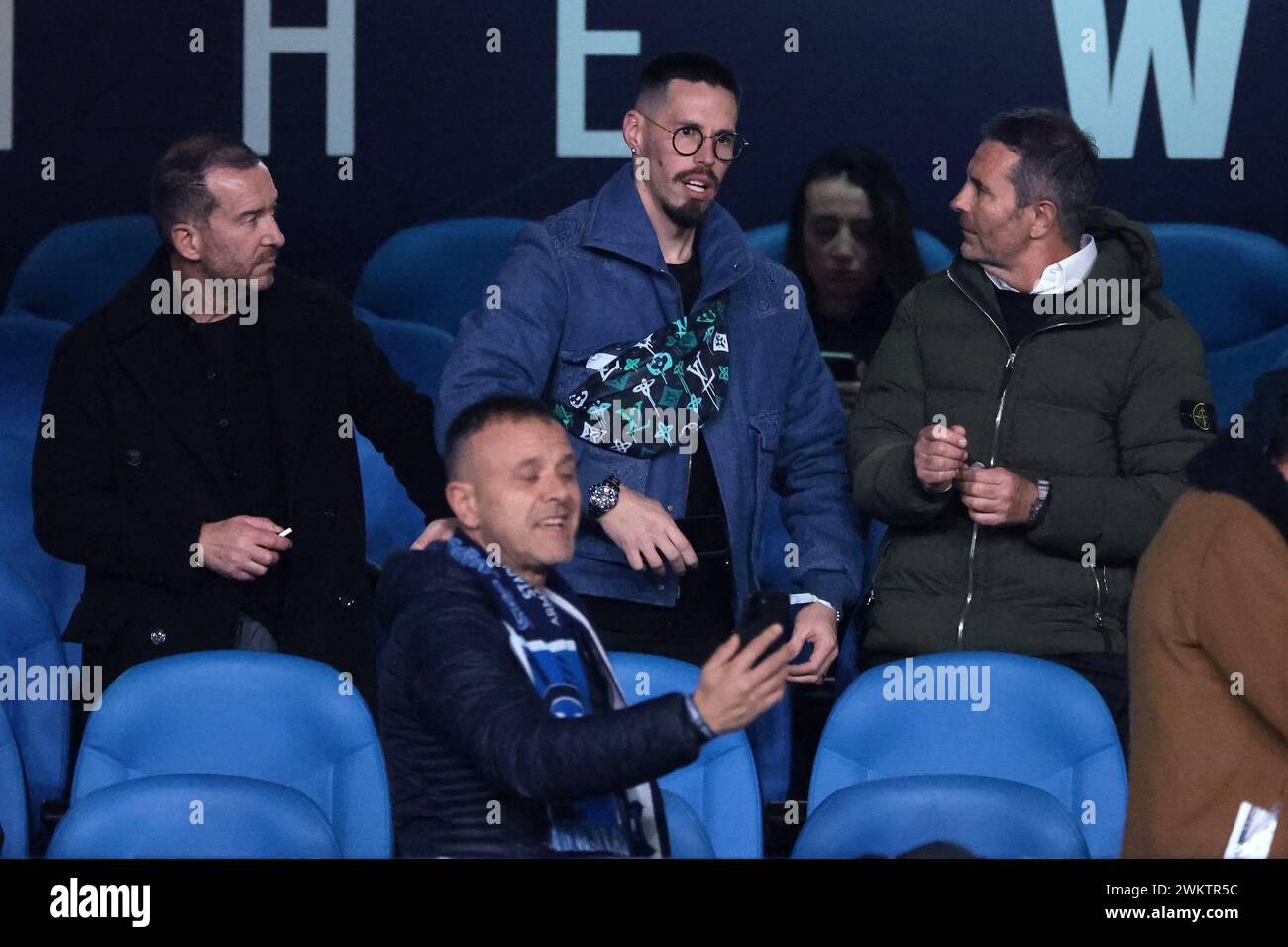 Naples, Italie. 21 février 2024. Ancien joueur de SSC Napoli Marek Hamsik dans la tribune lors du match de l'UEFA Champions League au Stadio Diego Armando Maradona, Naples. Le crédit photo devrait se lire : Jonathan Moscrop/Sportimage crédit : Sportimage Ltd/Alamy Live News Banque D'Images