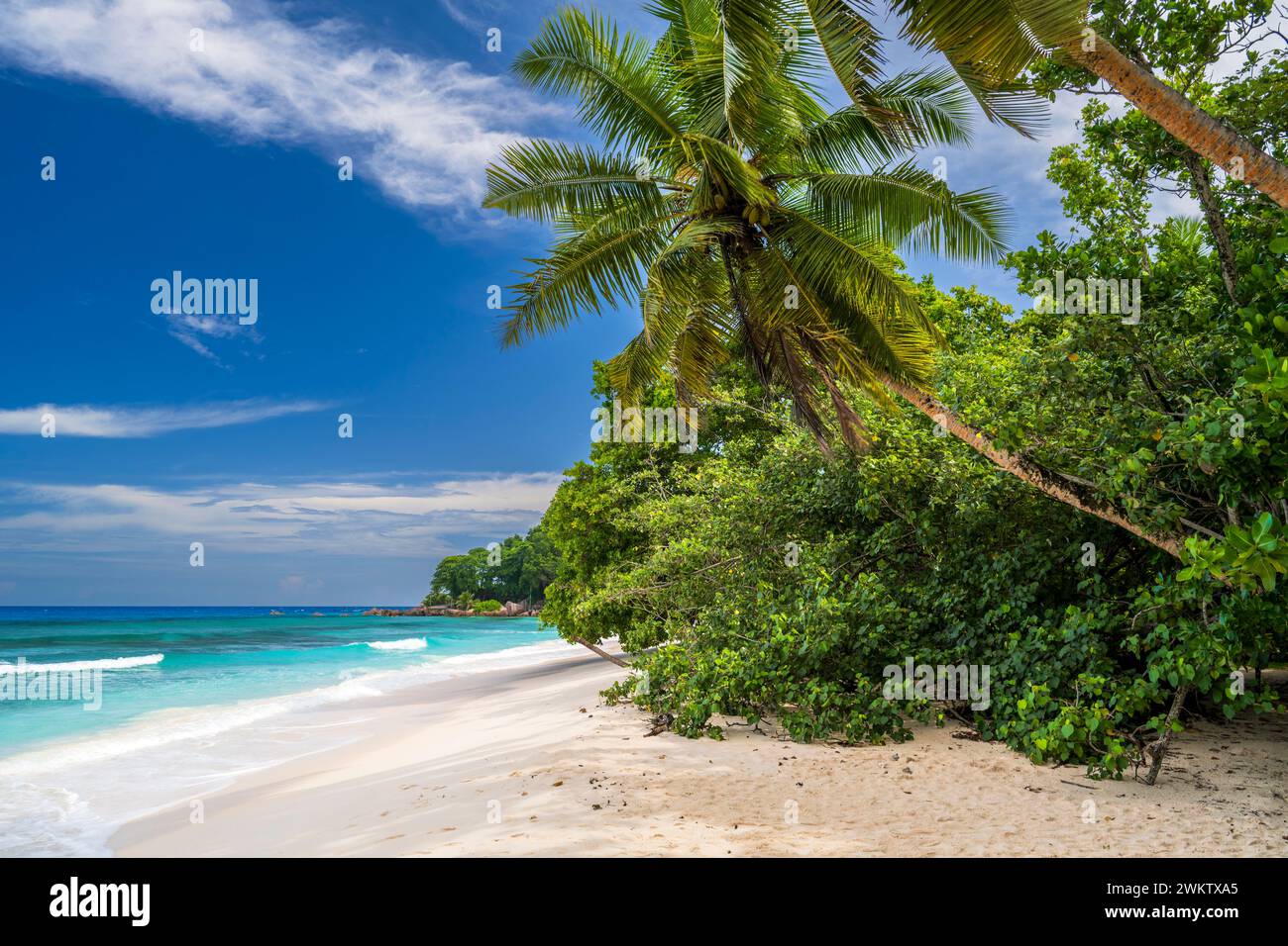 Plage d'Anse sévère, La Digue, Seychelles Banque D'Images