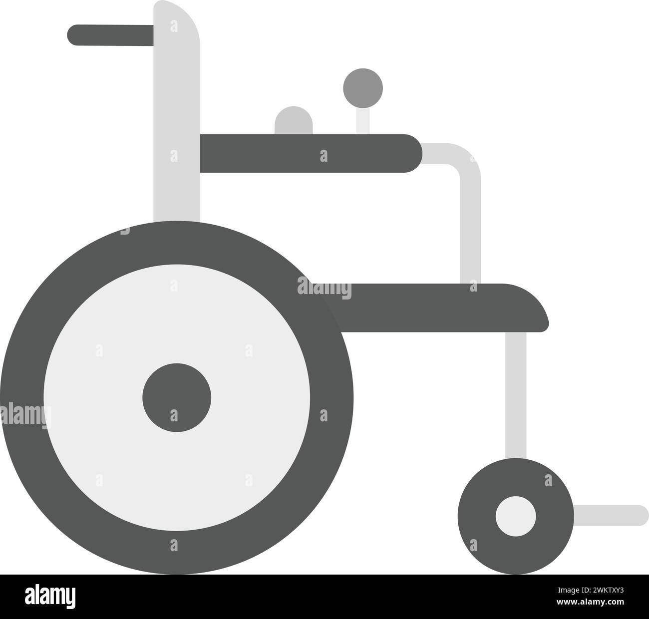 Image vectorielle d'icône de fauteuil roulant motorisé. Illustration de Vecteur