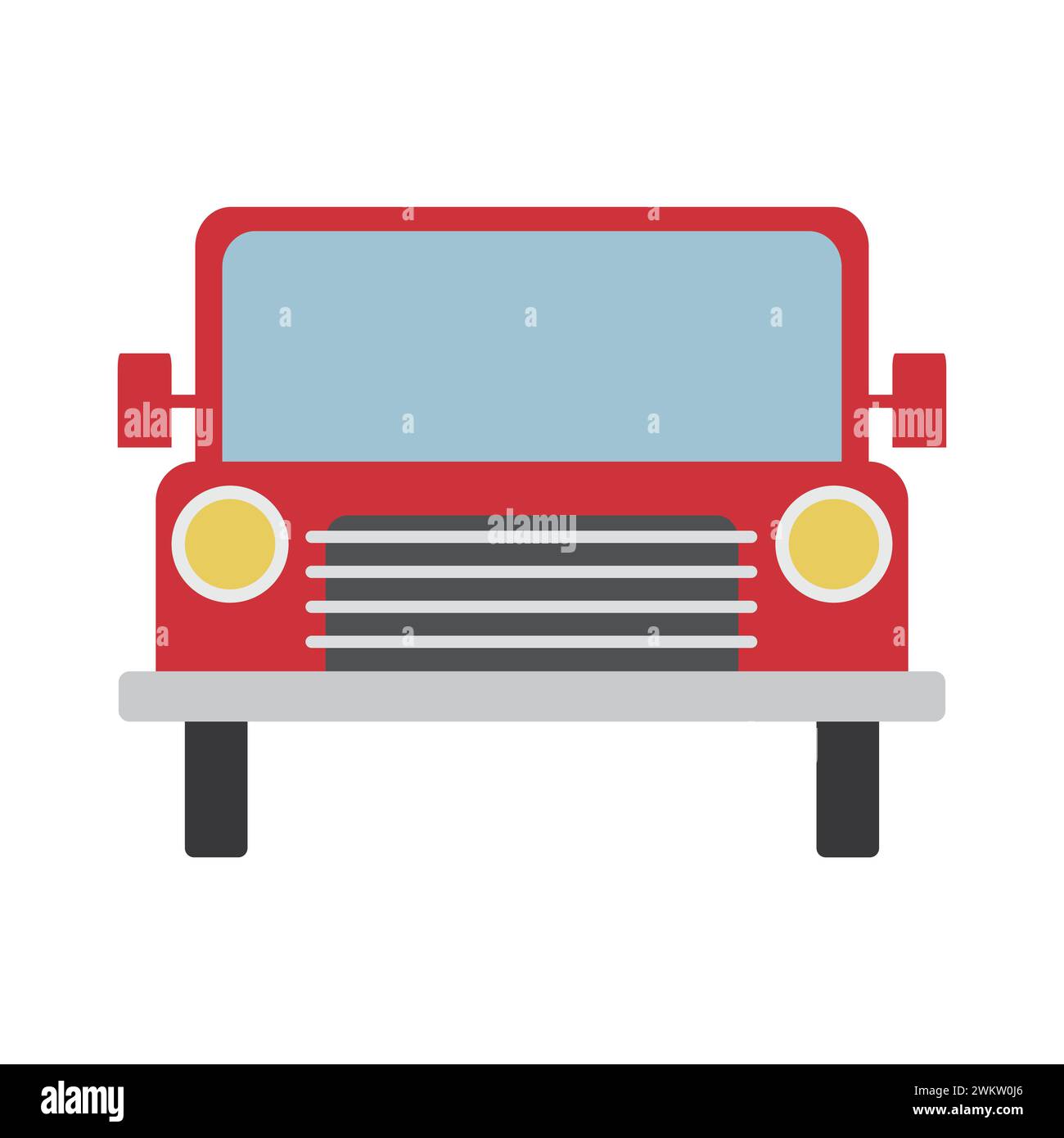 Icône Jeep rouge Illustration de Vecteur