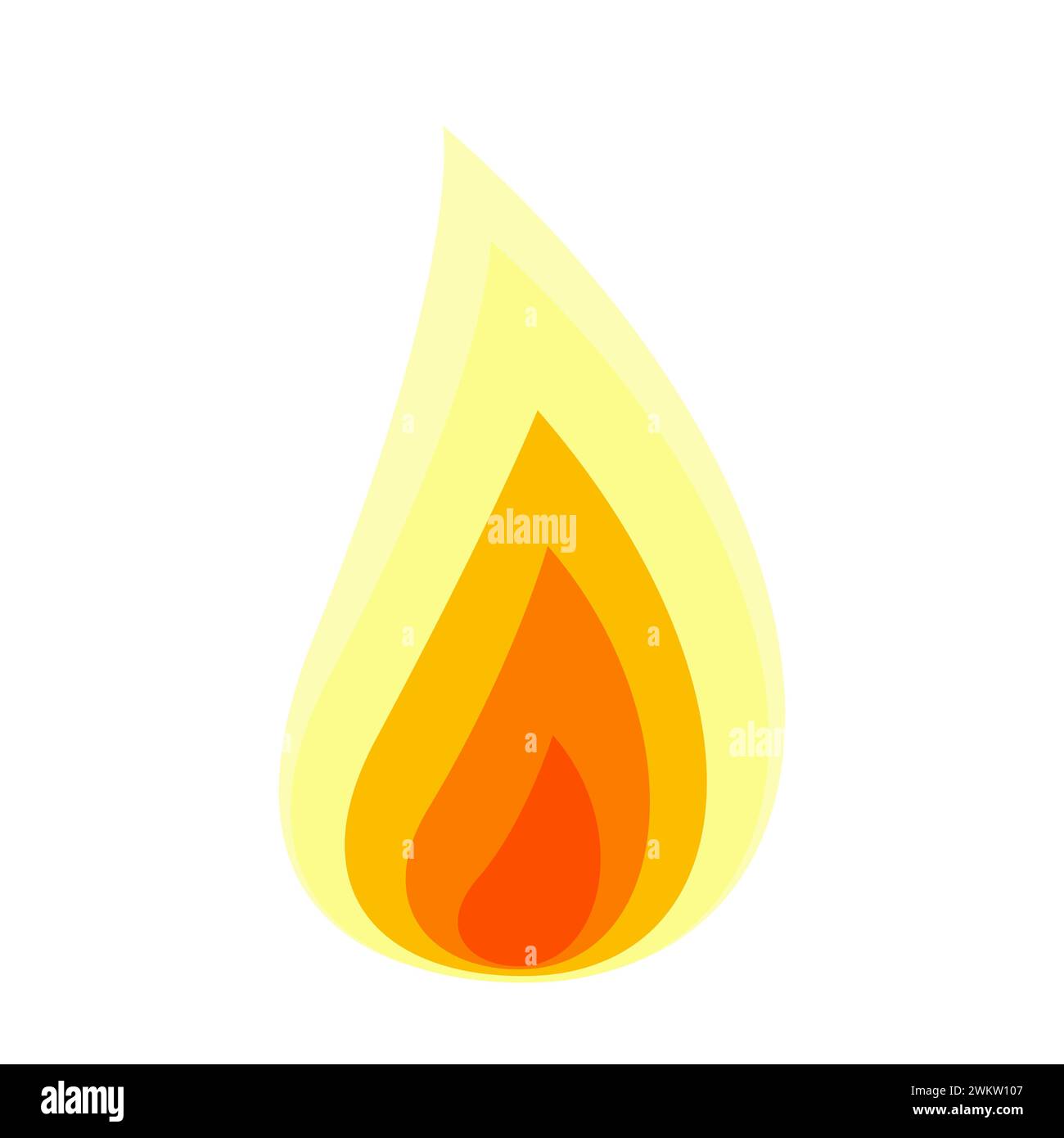 Petite icône de flamme de feu Illustration de Vecteur