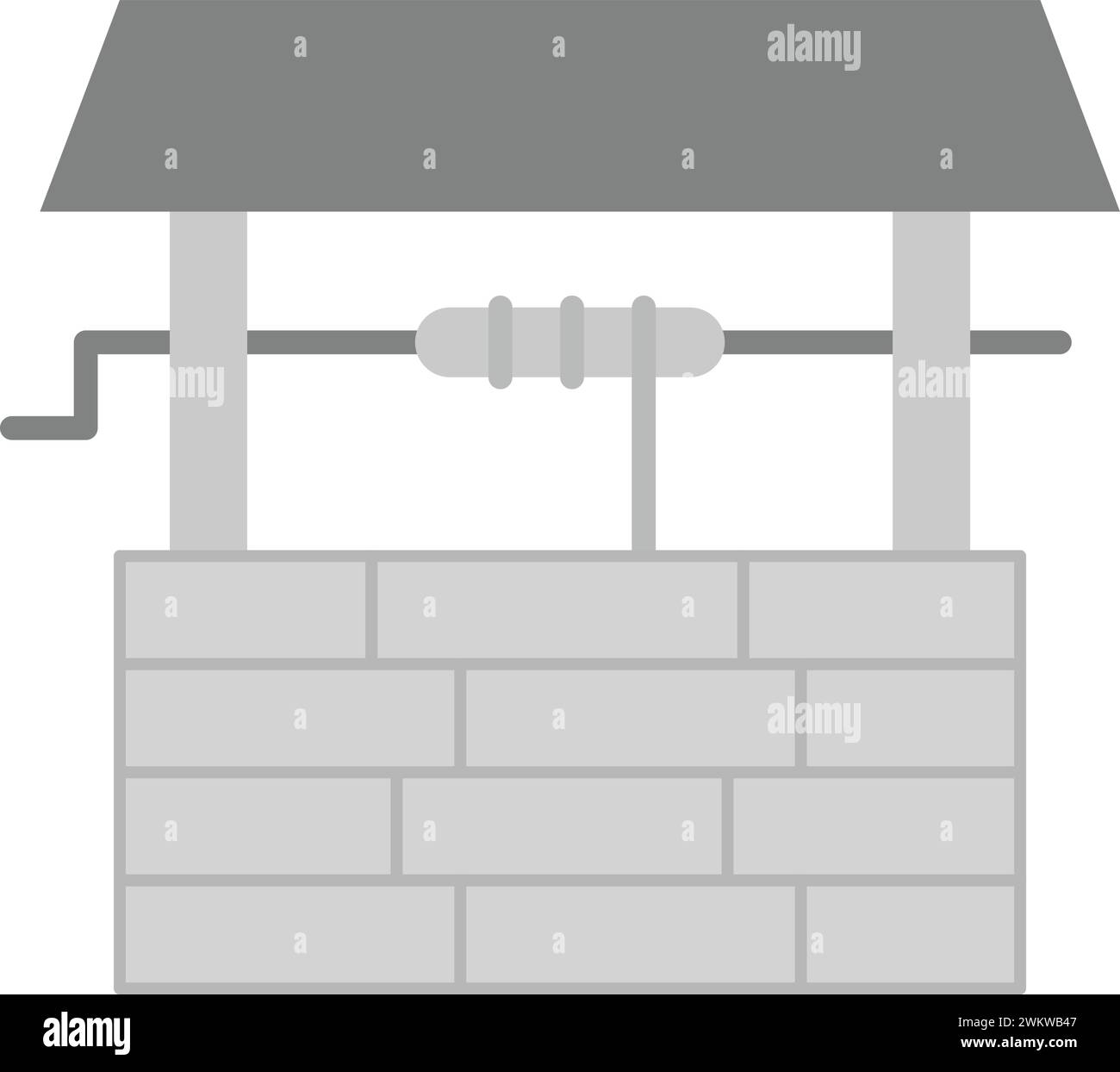 Image vectorielle d'icône de puits d'eau. Illustration de Vecteur