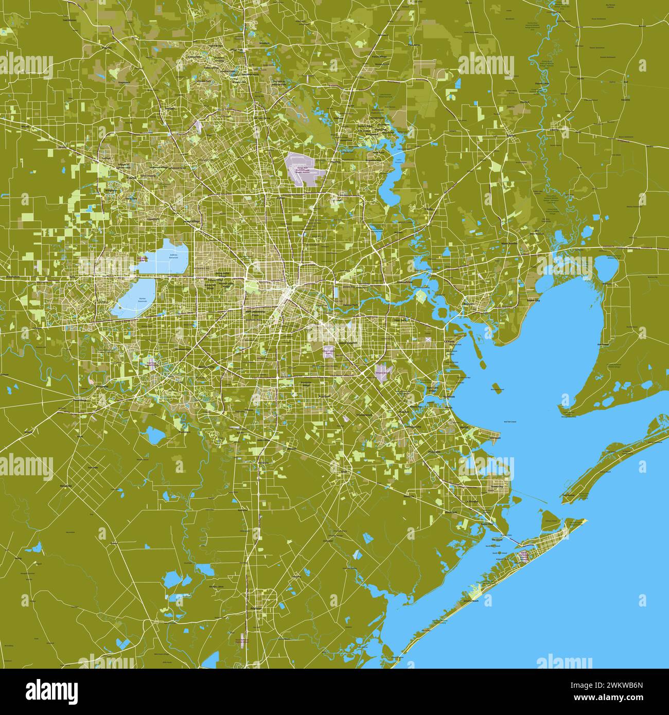 Carte de Houston Texas USA Illustration de Vecteur
