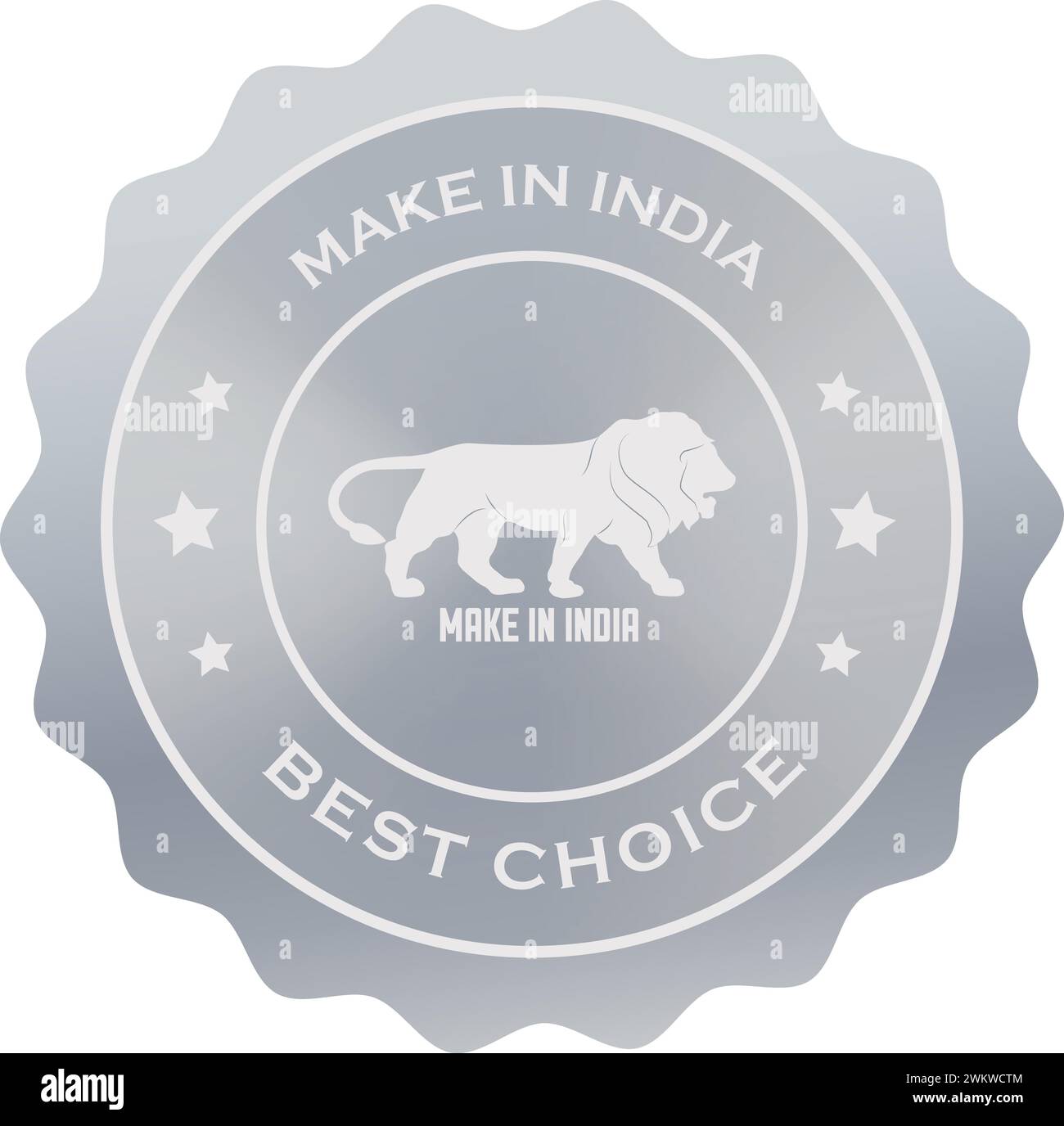 Faire en Inde argent meilleur choix , faire en inde, meilleur choix, faire en Inde symbole lion Illustration de Vecteur