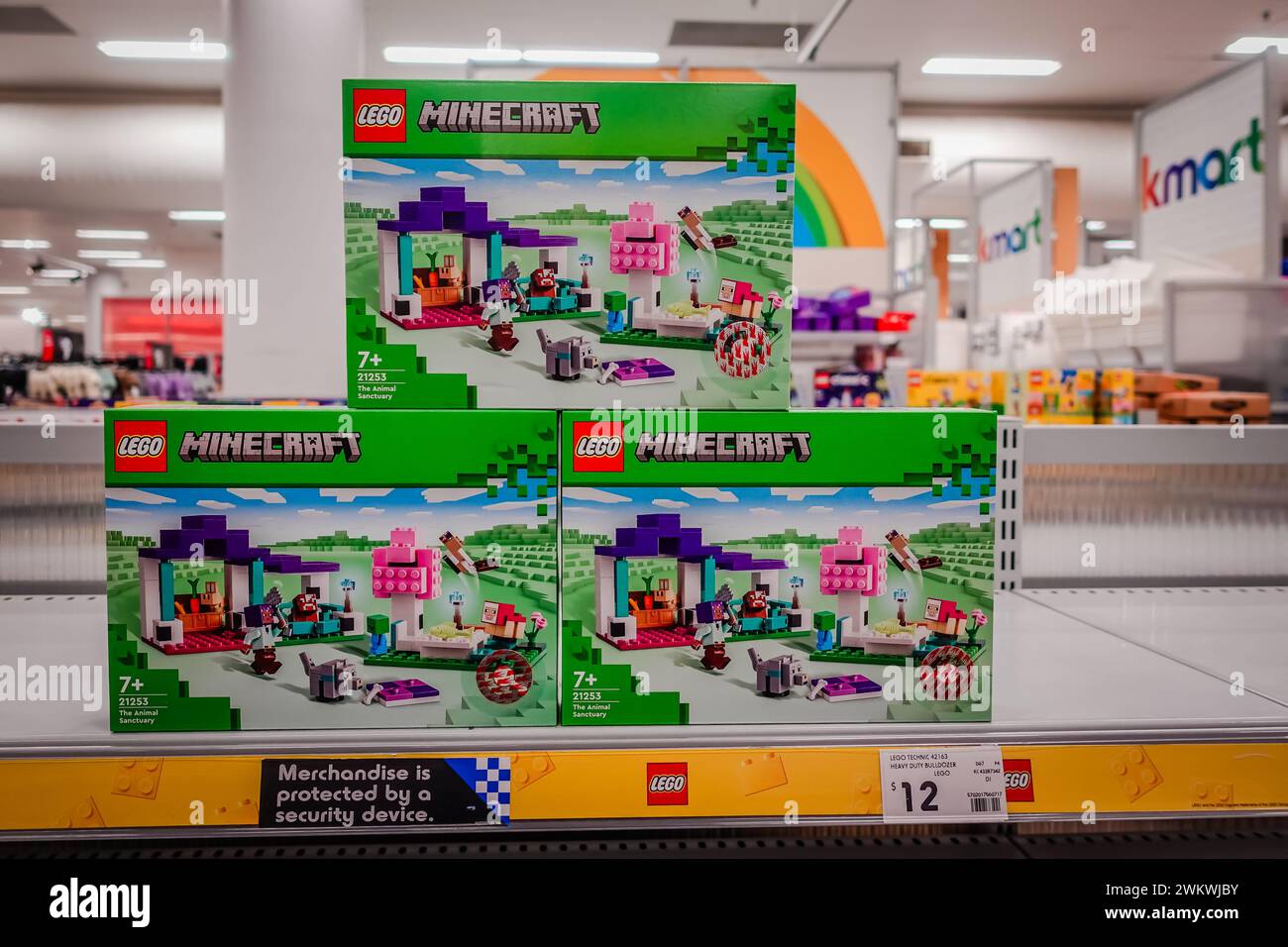 Minecraft Lego ensembles à vendre dans un magasin de détail. Banque D'Images