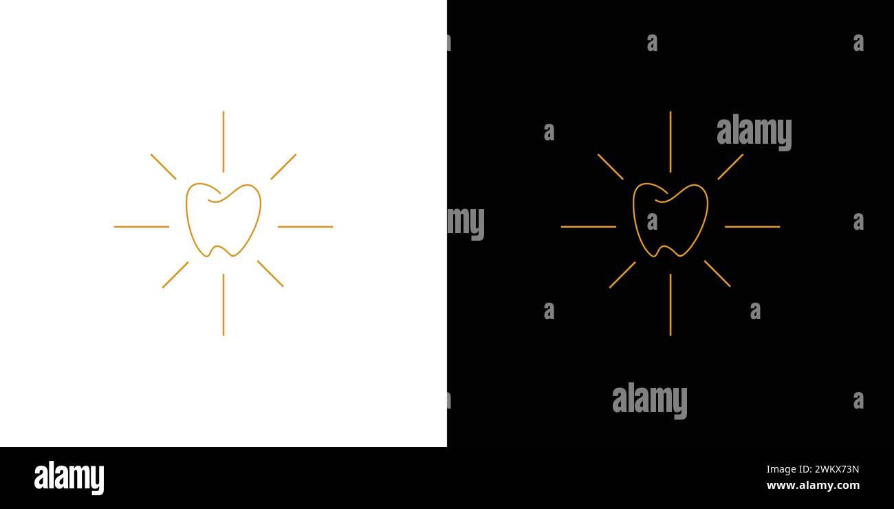 Conception de logo de dent brillante propre et simple Illustration de Vecteur