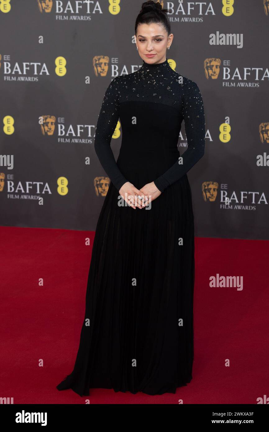 Londres, Royaume-Uni. 18 février 2024. Photo : Marisa Abela participe aux EE British Academy film Awards 2024. Crédit : Justin Ng/Alamy Banque D'Images