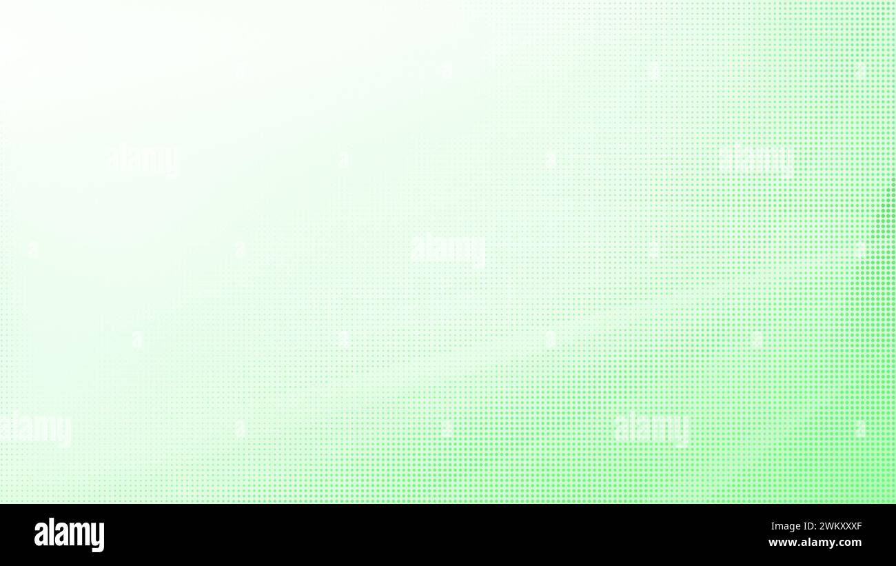 Motif abstrait demi-teinte vert vif sur blanc avec espace de copie. Arrière-plan pointillé pour modèle, brochure, carte de visite, page Web et résolution de 4K. Banque D'Images