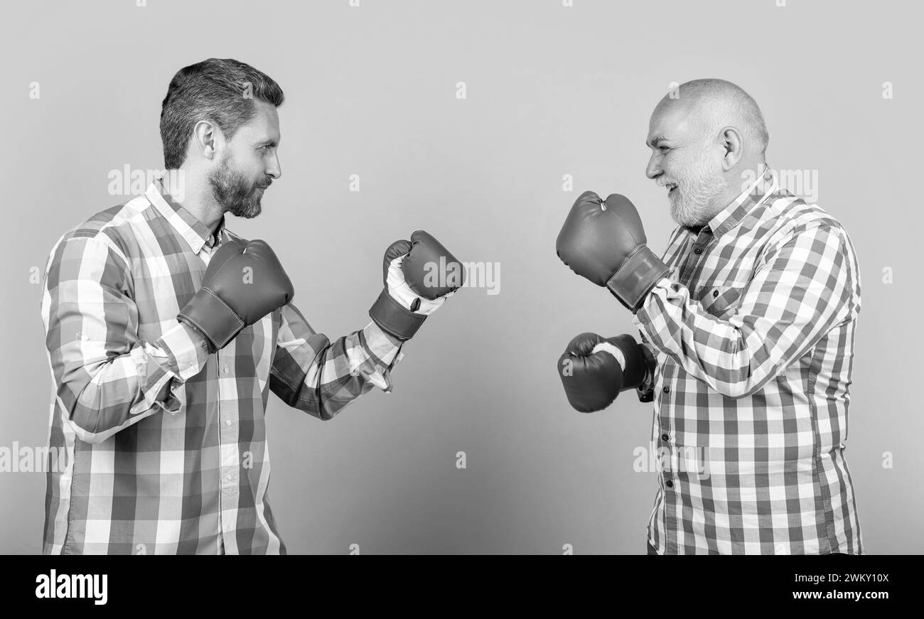 génération gaie hommes boxe sur fond. photo de la génération hommes boxe Banque D'Images