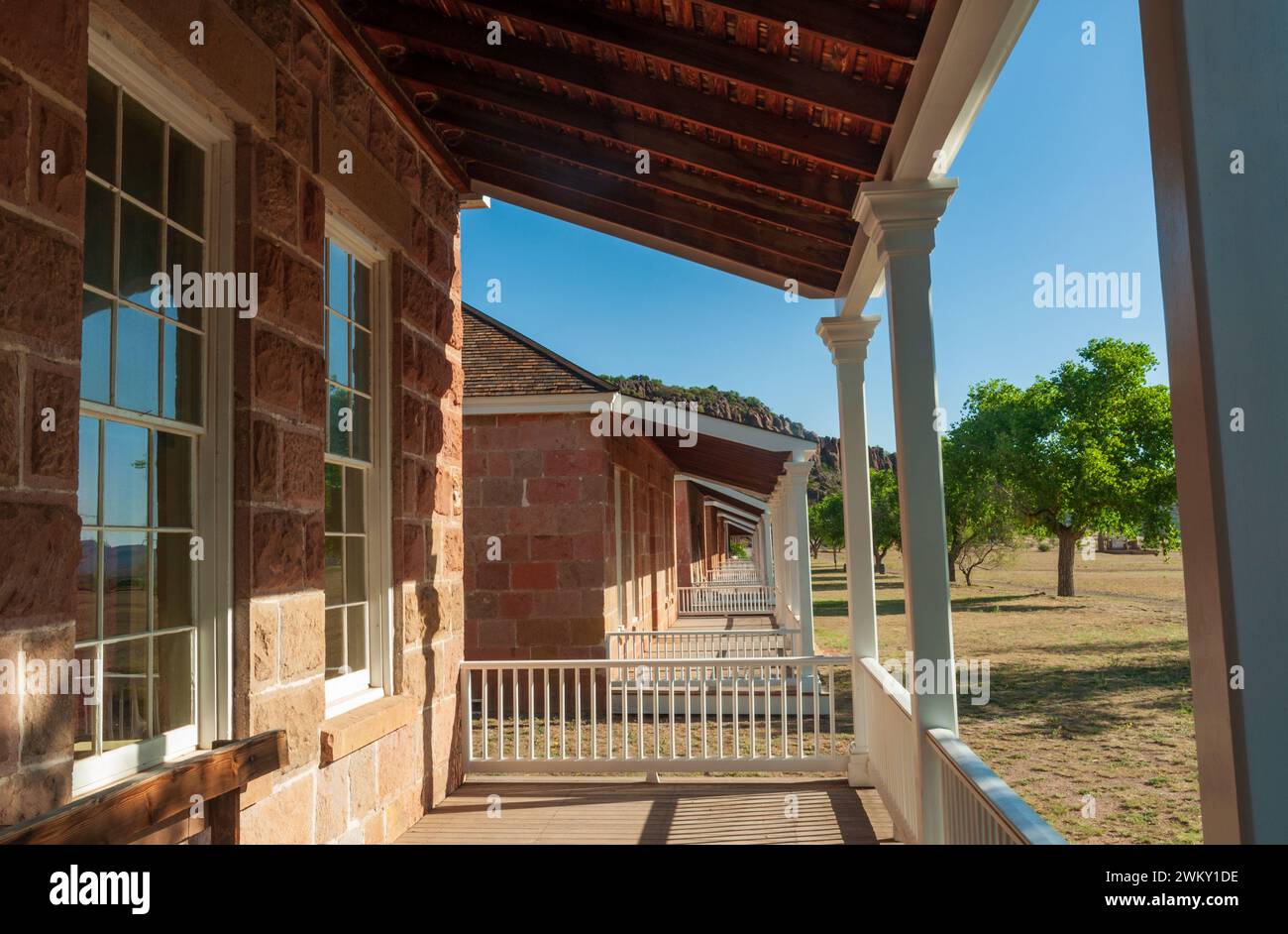Terrain de forage de Fort Davis, site historique national de Fort Davis, fort historique de l'armée des États-Unis au Texas, États-Unis Banque D'Images