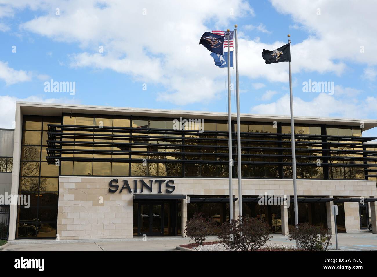 Le centre d'entraînement et d'entraînement des Saints de la Nouvelle-Orléans au centre de performance sportive d'Ochsner, le jeudi 22 février 2024, à Metairie Louisiana. Banque D'Images