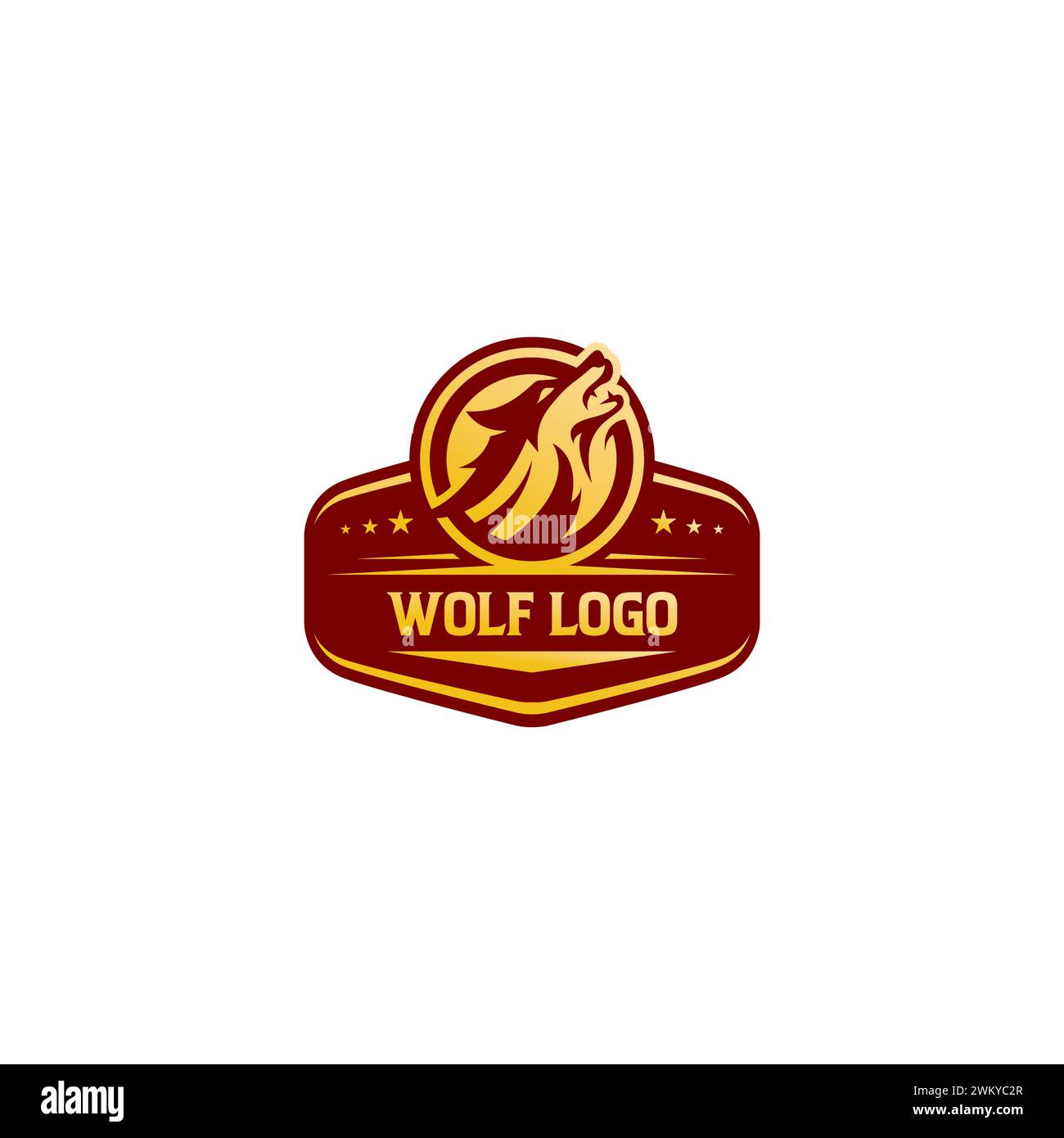 Logo Wolf Vintage. Illustration vectorielle Wolf Illustration de Vecteur