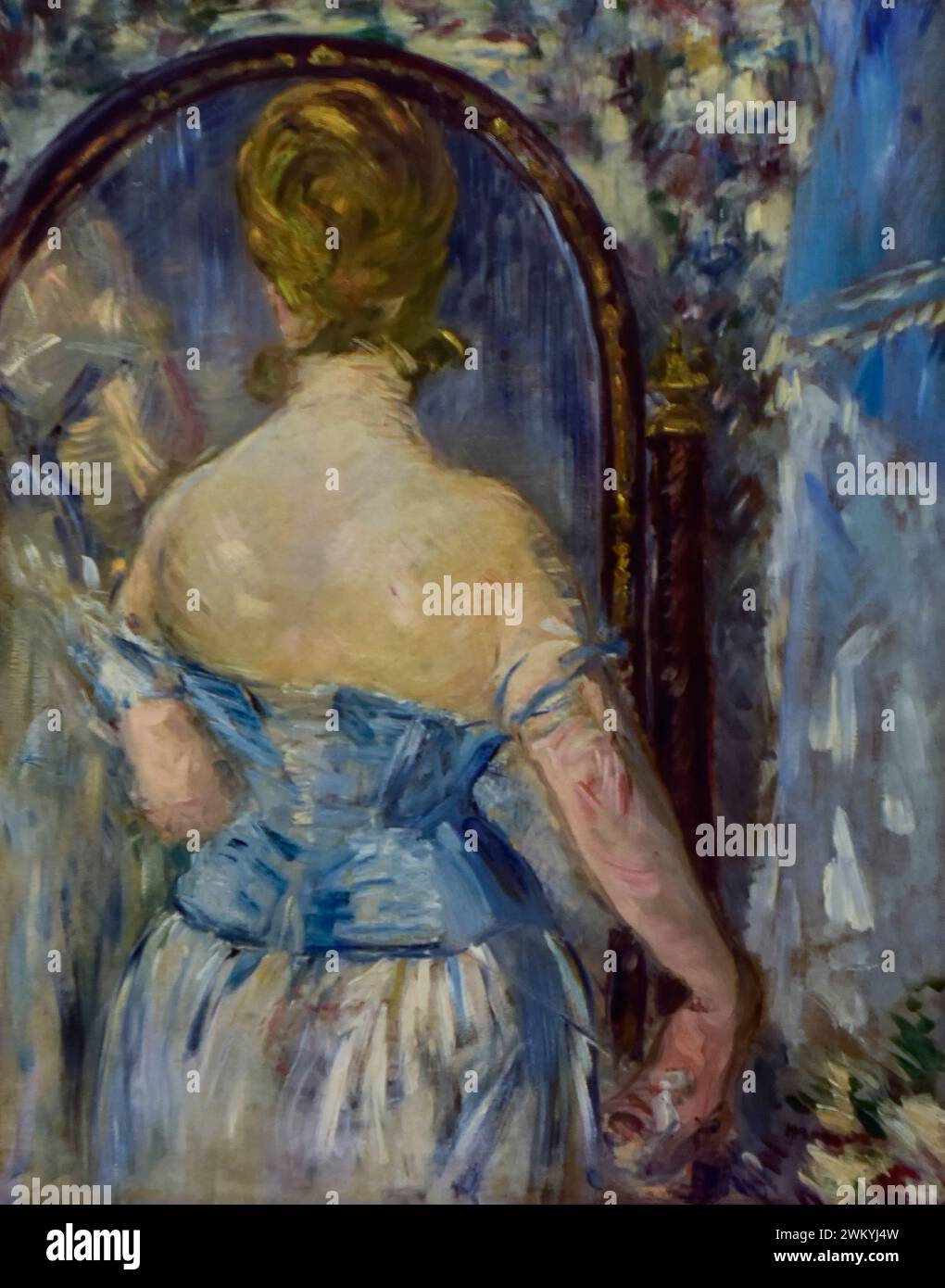 Edouard Manet, devant le miroir. Huile sur toile. Musée Solomon R. Guggenheim, New York Banque D'Images