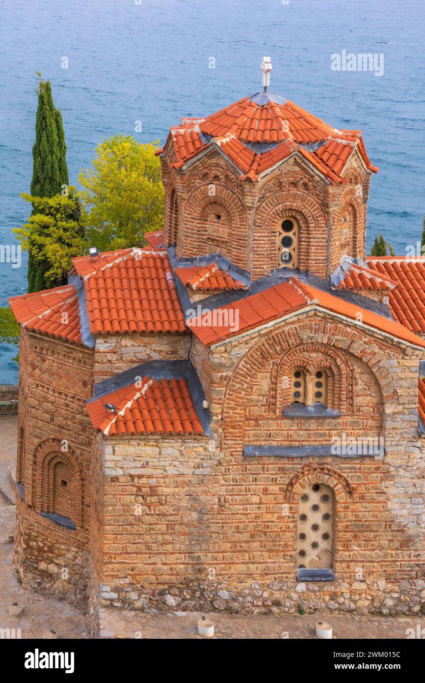 L'église de Saint-Jean à Kaneo, lac Ohrid, Macédoine du Nord vue rapprochée Banque D'Images