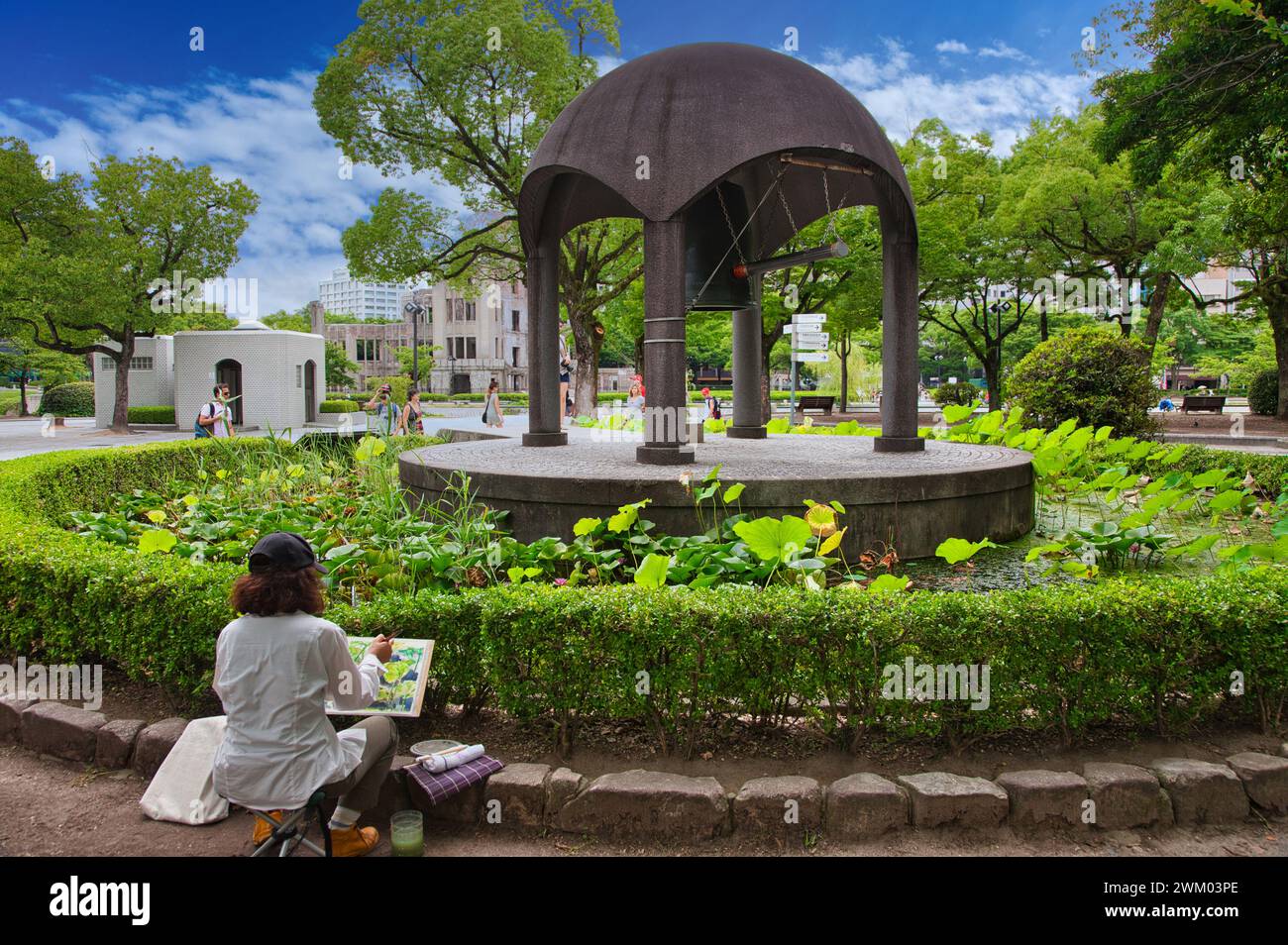 Peace Memorial Park, Hiroshima, Japon Banque D'Images