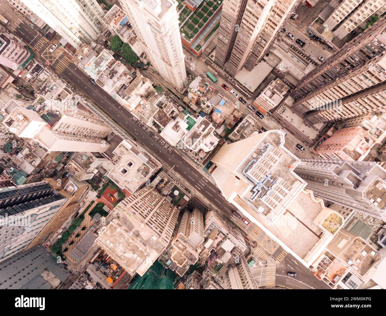 Ville de Hong Kong avec divers bâtiments Banque D'Images