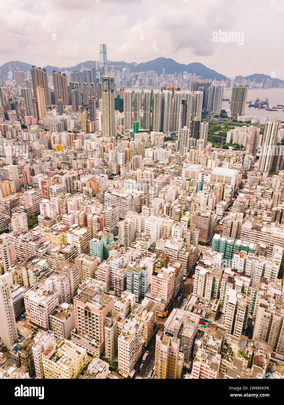 Divers bâtiments modernes de la ville de Hong Kong, Chine Banque D'Images