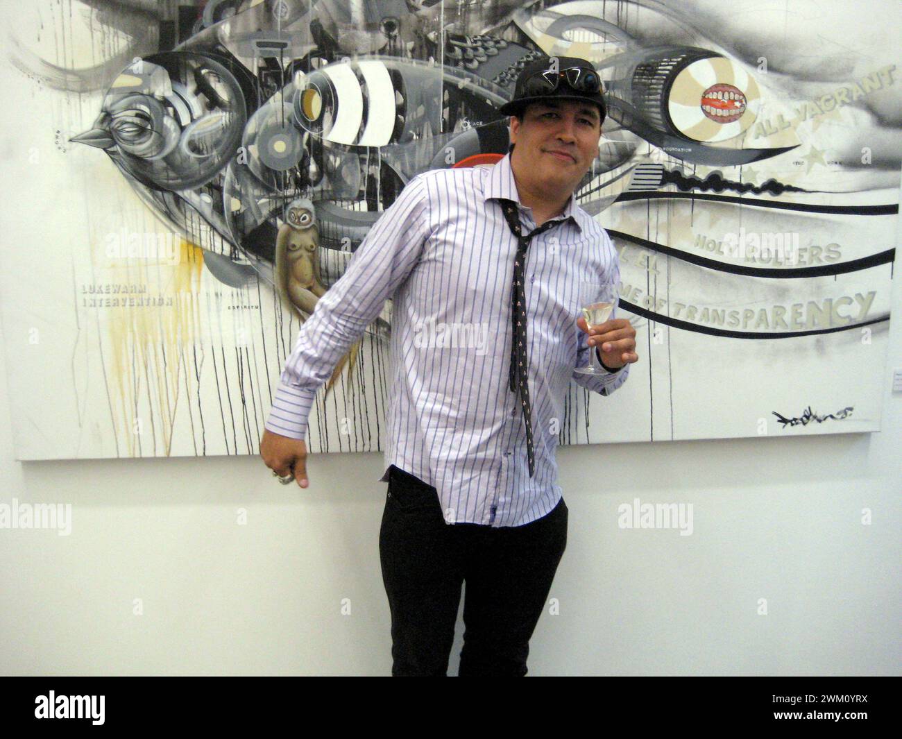 3823217 Doze Green ; (add.info.: Milan, Don Gallery, 8 juillet 2008. Graffiti américain et Street-art Doze Green / Milano, Don Gallery, 8 luglio 2008. L'artiste écrivain americano Doze Green - © 2008 Marcello Mencarini) ; © Marcello Mencarini. Tous droits réservés 2024. Banque D'Images