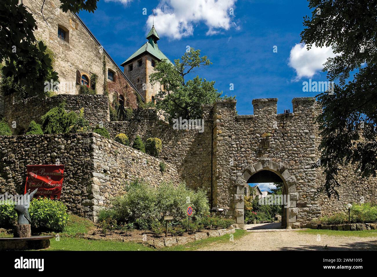 Italie Trentin Valsugana Ivano Fracena Château d'Ivano Banque D'Images