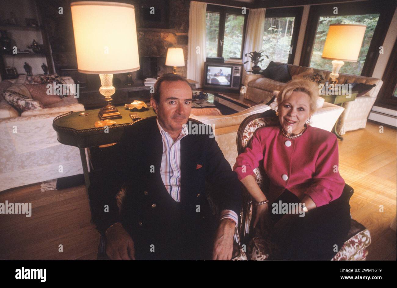 3830778 Renata Scotto ; (add.info.: comté de Westchester, État de New York, 1989. La soprano italienne Renata Scotto et son mari Lorenzo Anselmi dans leur maison / Westchester County, Stato di New York, 1989. Il soprano Renata Scotto e suo marito Lorenzo Anselmi nella loro casa) ; © Marcello Mencarini. Tous droits réservés 2024. Banque D'Images