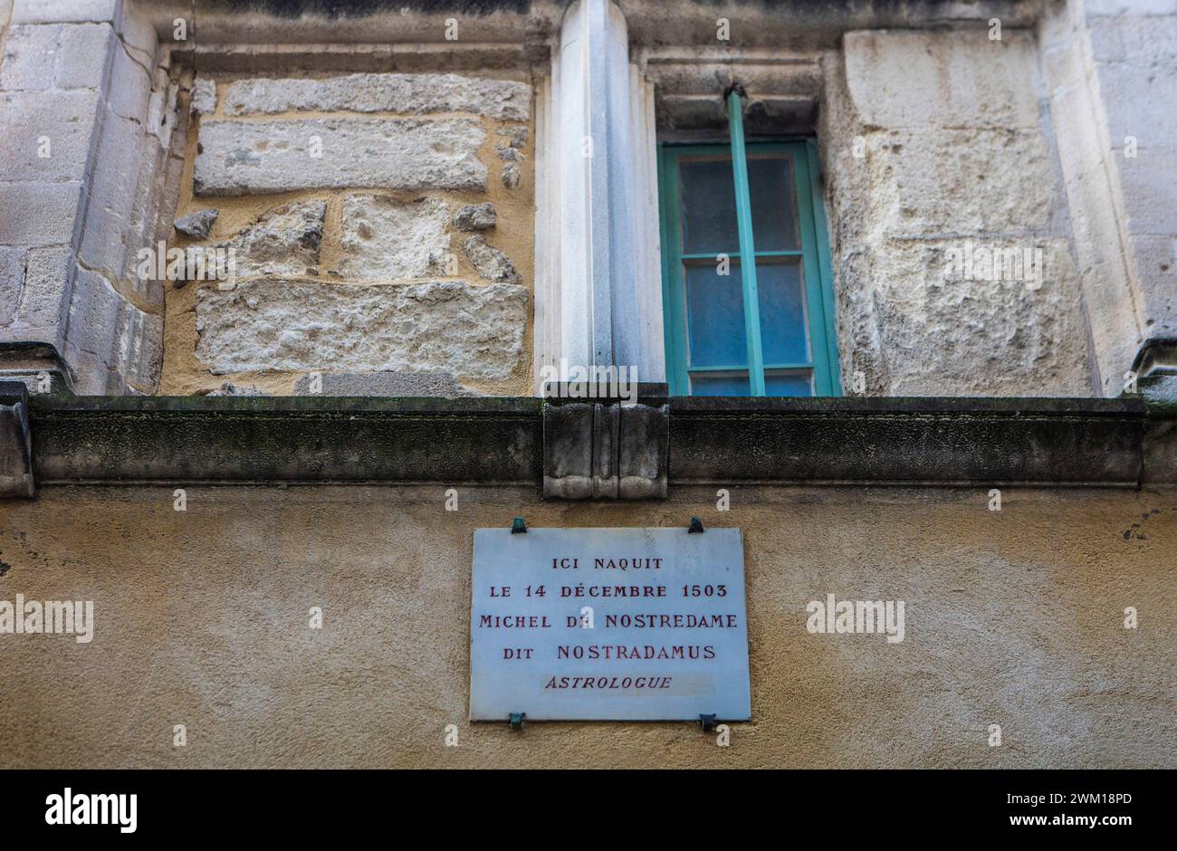 3833232 lieu de naissance de Nostradamus ; (add.info.: Saint-Rémy-de-Provence, lieu de naissance de Nostradamus (Michel de Nostredame, 1506-1566), médecin et astrologue célèbre pour ses prophéties) ; © Marcello Mencarini. Tous droits réservés 2024. Banque D'Images