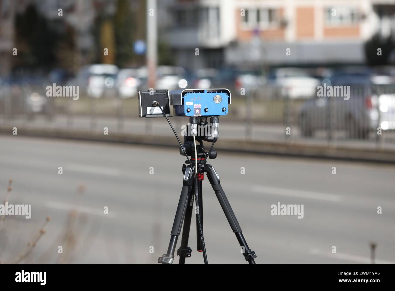 Surveillance CCTV, caméras CCTV de contrôle de la circulation routière, police de la circulation Banque D'Images